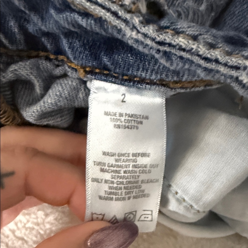 Aeropostale Ripped Blue Jean Shorts - Picture 5 of 6